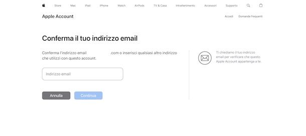 Sbloccare account iCloud