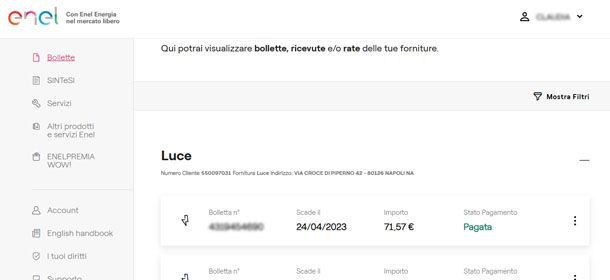 bollette online Enel Energia