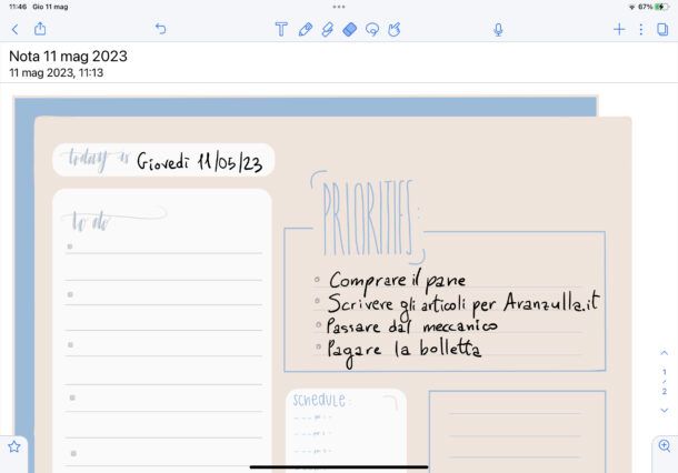 Come usare Notability su iPad