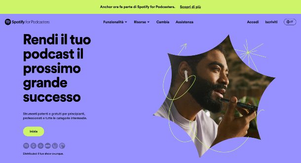 Spotify for podcaster home page
