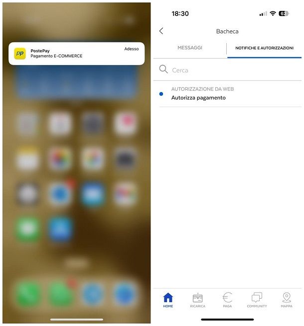 Come autorizzare pagamento Postepay