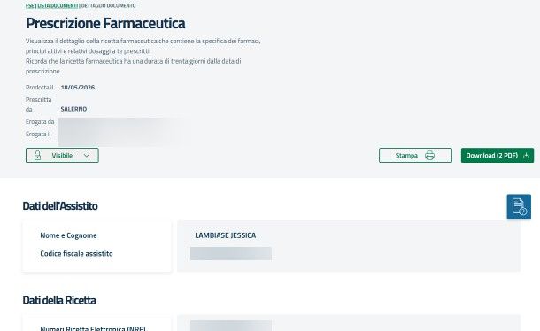 Come stampare ricetta elettronica da Fascicolo Sanitario