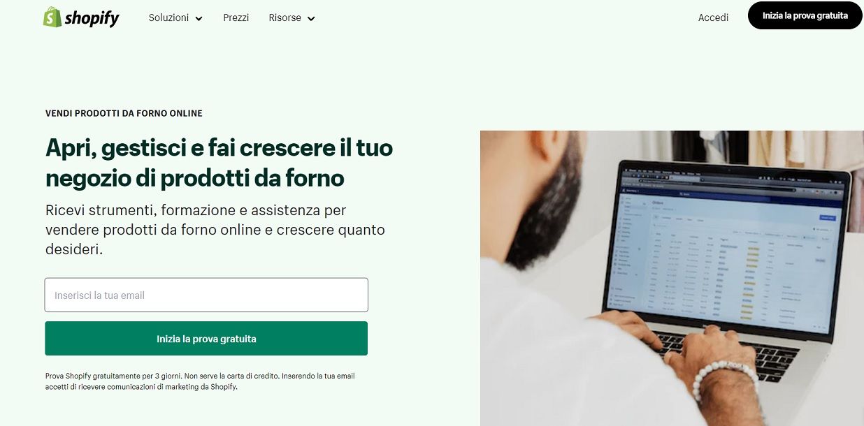 Come vendere cibo su Shopify