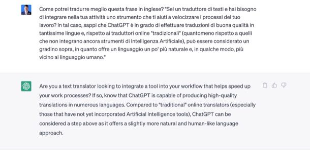 Usare ChatGPT come traduttore