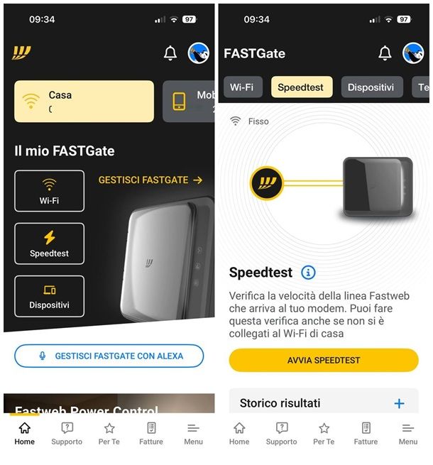 Come entrare nel modem FASTGate da app