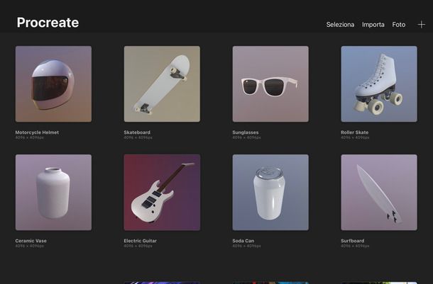 Modelli Procreate 3D