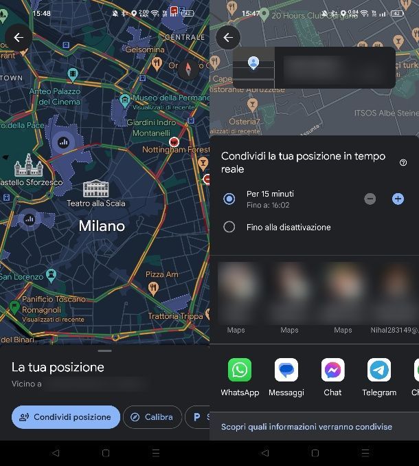 Come mandare la mia posizione con Google Maps