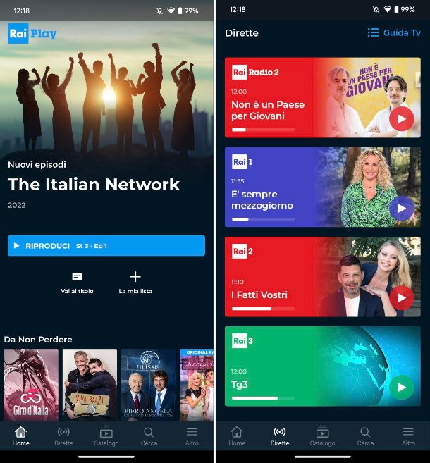 App per guardare TV streaming