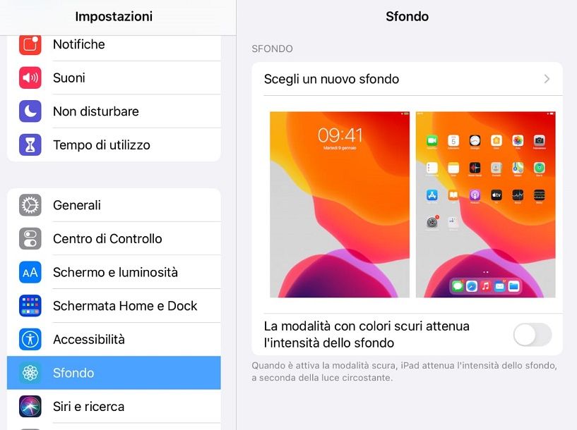 Come cambiare schermata di blocco su iPad