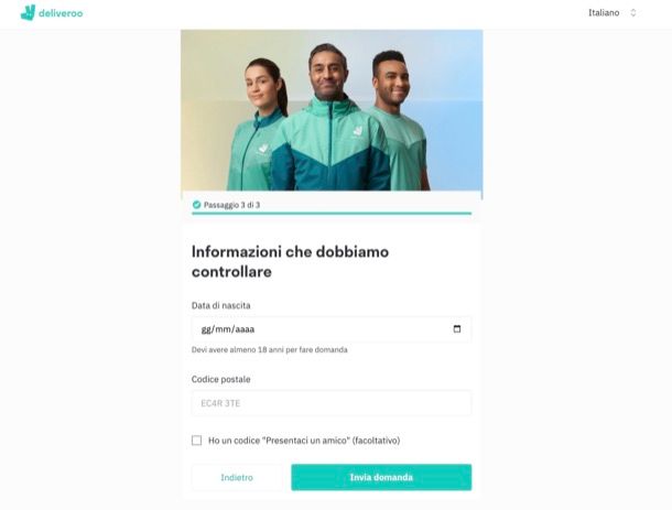 Come diventare rider Deliveroo