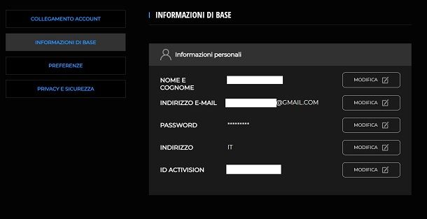 Cambiare nome online su Warzone