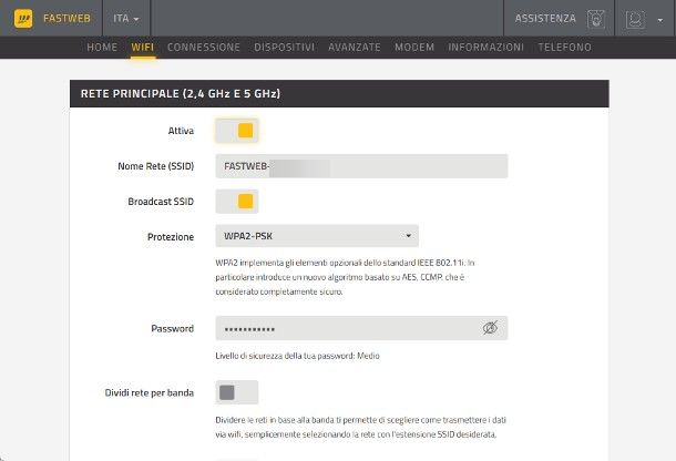 Come entrare nel modem FASTGate da browser