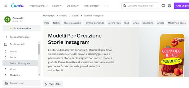 Canva per Instagram