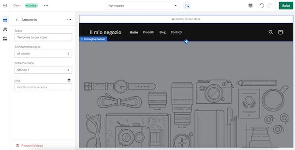 Creazione della Homepage