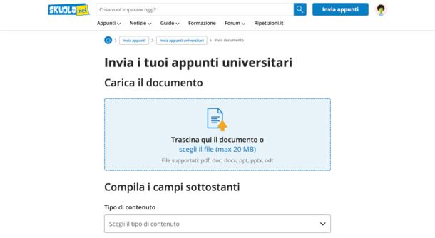 Caricamento appunti su Skuola.net