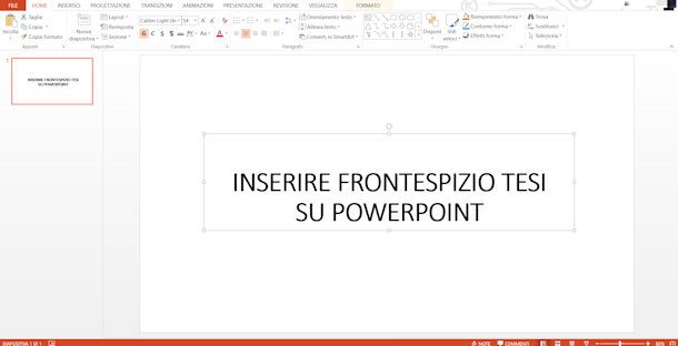 Come inserire frontespizio PowerPoint da PC