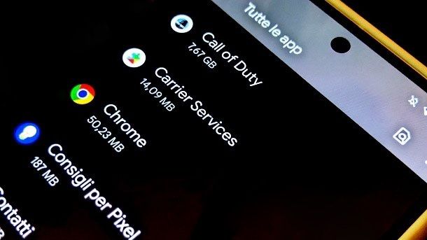 Cercare app sospette Android