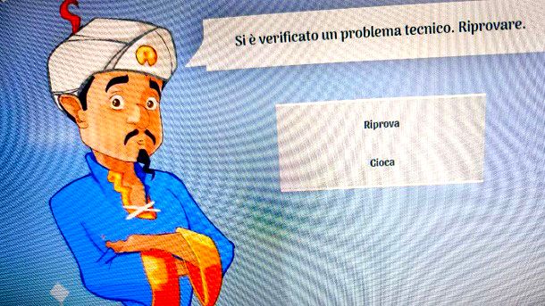 Problema tecnico Akinator