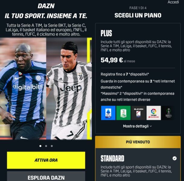 DAZN per Android