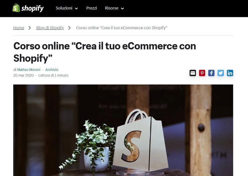 Vendere servizi e corsi su Shopify