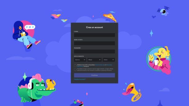 Registrarsi su Discord
