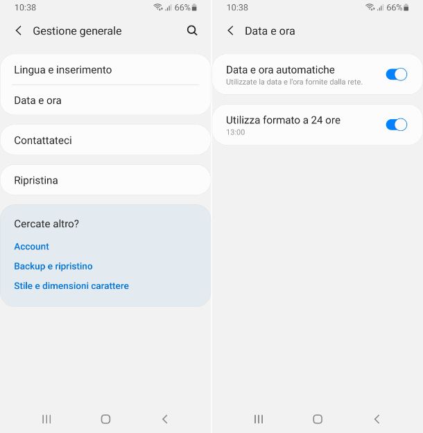 Impostazioni Android