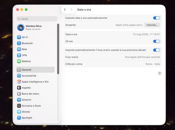 Impostazioni macOS