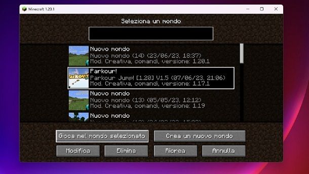 Cartelle delle mappe Minecraft