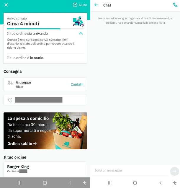 Come contattare Deliveroo