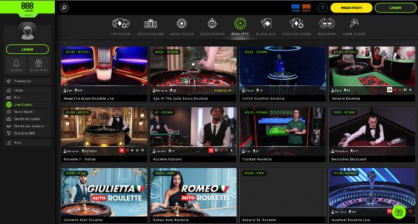 888casino, roulette live