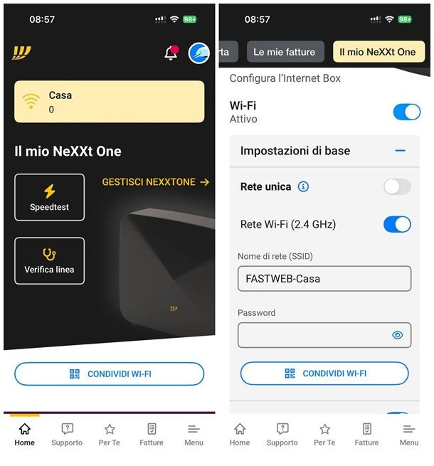 Come modificare password WiFi