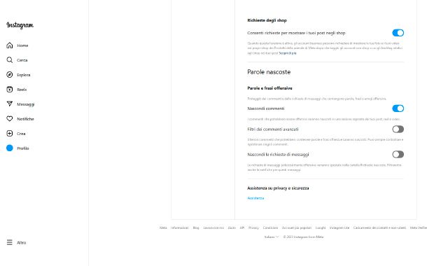 Come funzionano le parole nascoste su Instagram