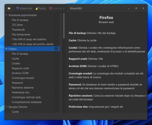 Pulizia PC file temporanei