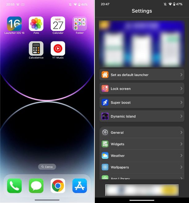 Lanciatore iOS 16