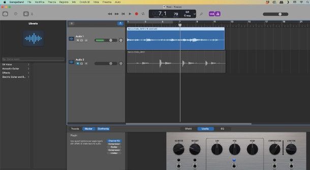 interfaccia GarageBand