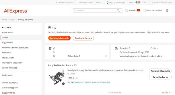 AliExpress Sito PC