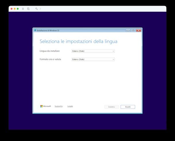 Installazione Windows 11