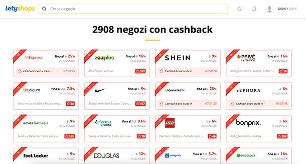 Come ottenere il cashback con LetyShops