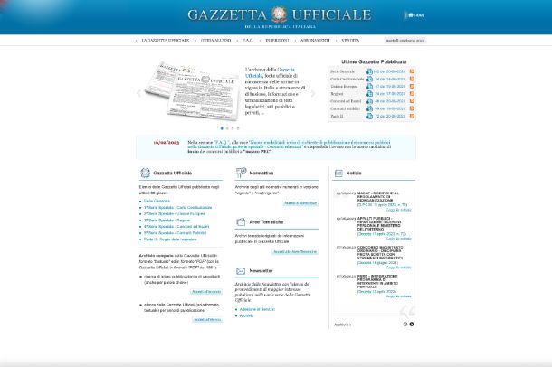 Gazzetta ufficiale