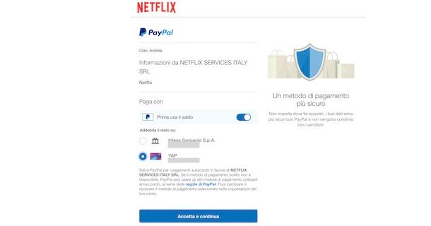 Pagare con PayPal