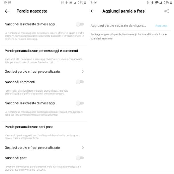 Come funzionano le parole nascoste su Instagram
