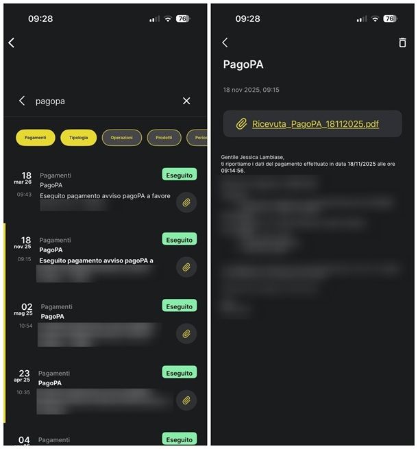 Come scaricare ricevuta pagamento PagoPA Postepay