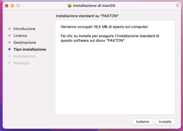 Estrazione macOS installer