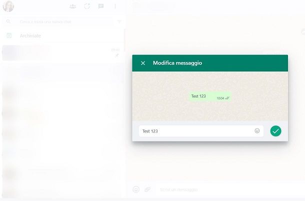 modificare i messaggi WhatsApp da computer