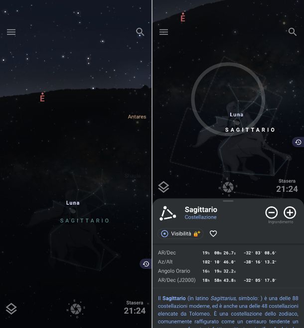Stellarium — Mappa Stellare