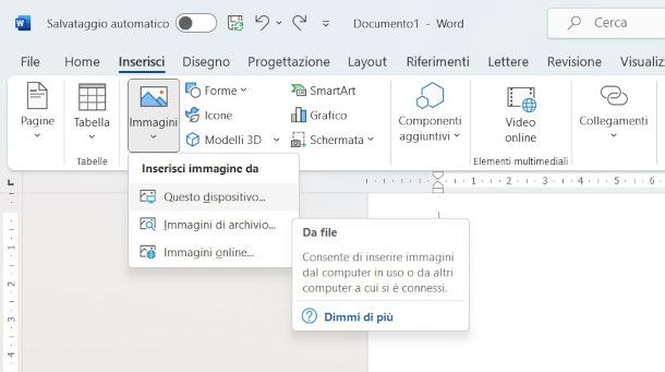 Inserire PDF in word come immagine