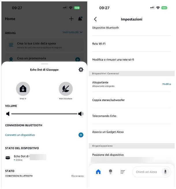 come modificare password WiFi Alexa