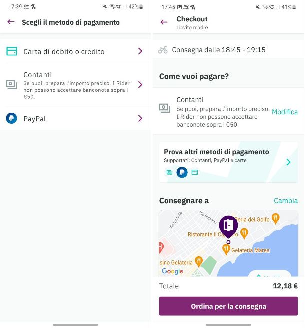 Come funziona pagamento Deliveroo