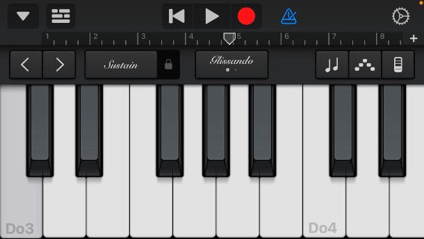 Modalità Tracce GarageBand iPhone