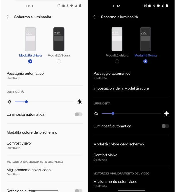 Modalità scura Android